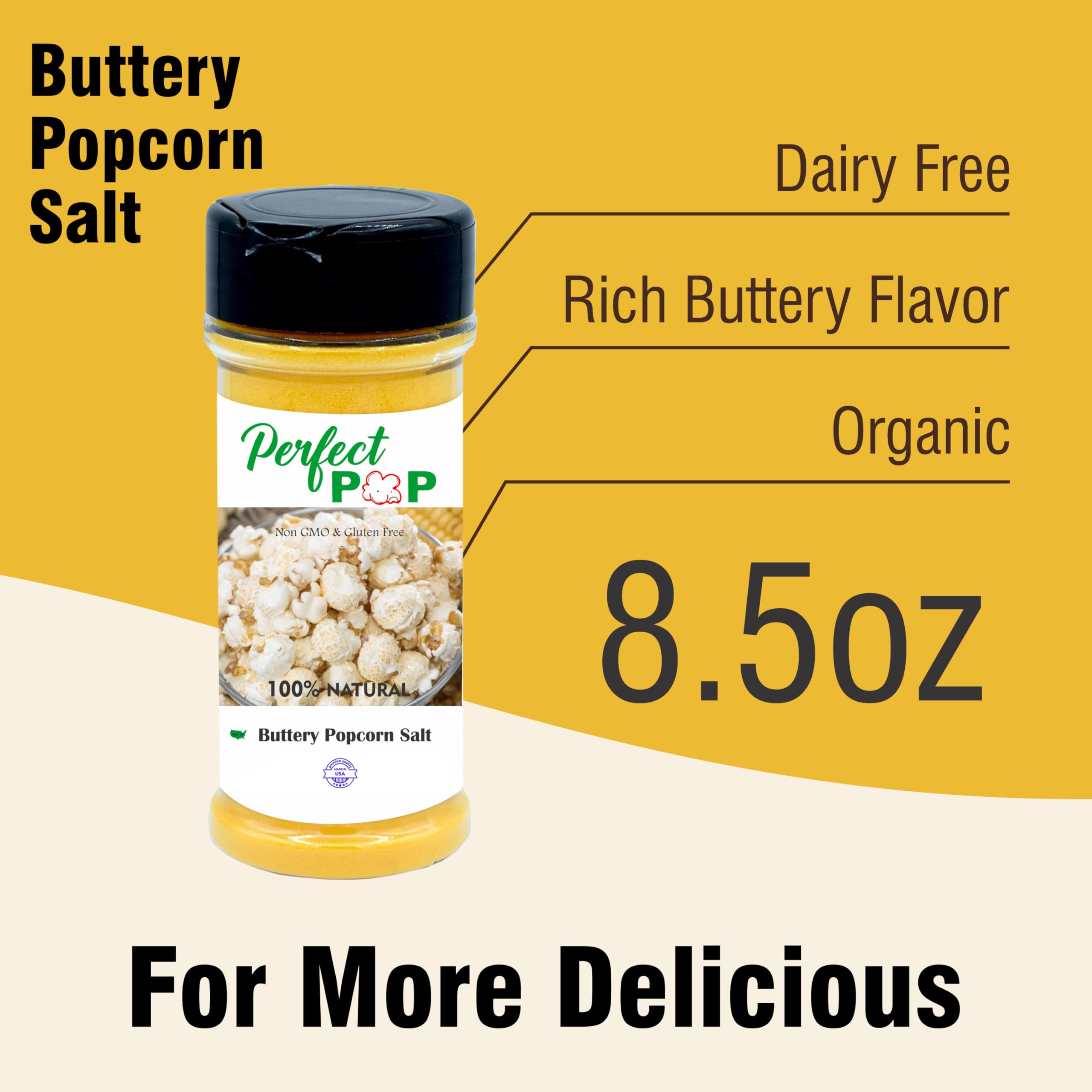 Popcorn-Salz con gusto di burro, gusto cinema, sapore di popcorn, 240 ml