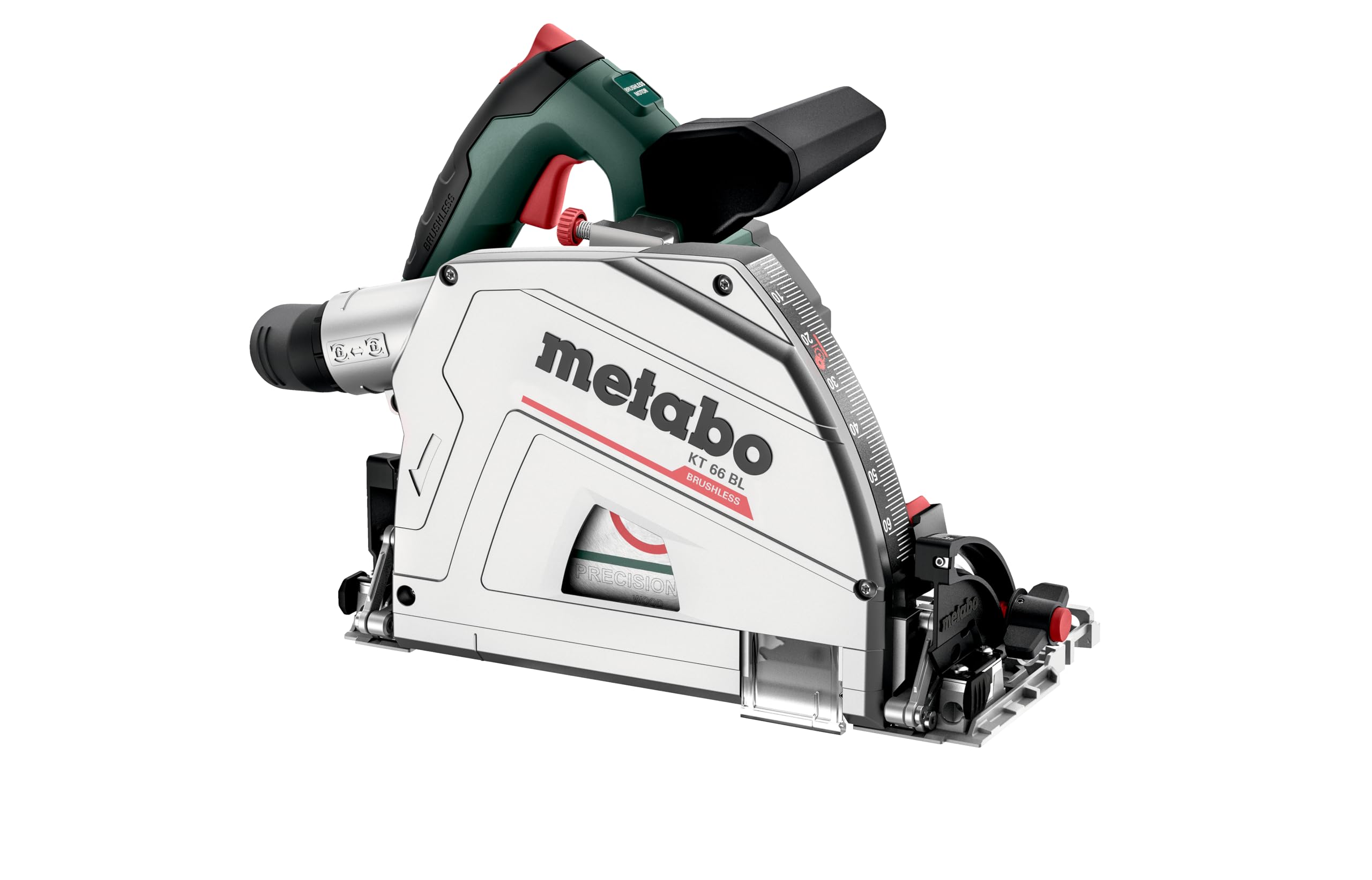 metabo Tauchkreissäge KT 66 BL, 1200W Brushless Motor, 66mm Schnitttiefe | Präzise Schnitte in Holz, variable Drehzahl, inklusive Sägeblatt, Staubfangbeutel und metaBOX 340, ohne Führungsschiene