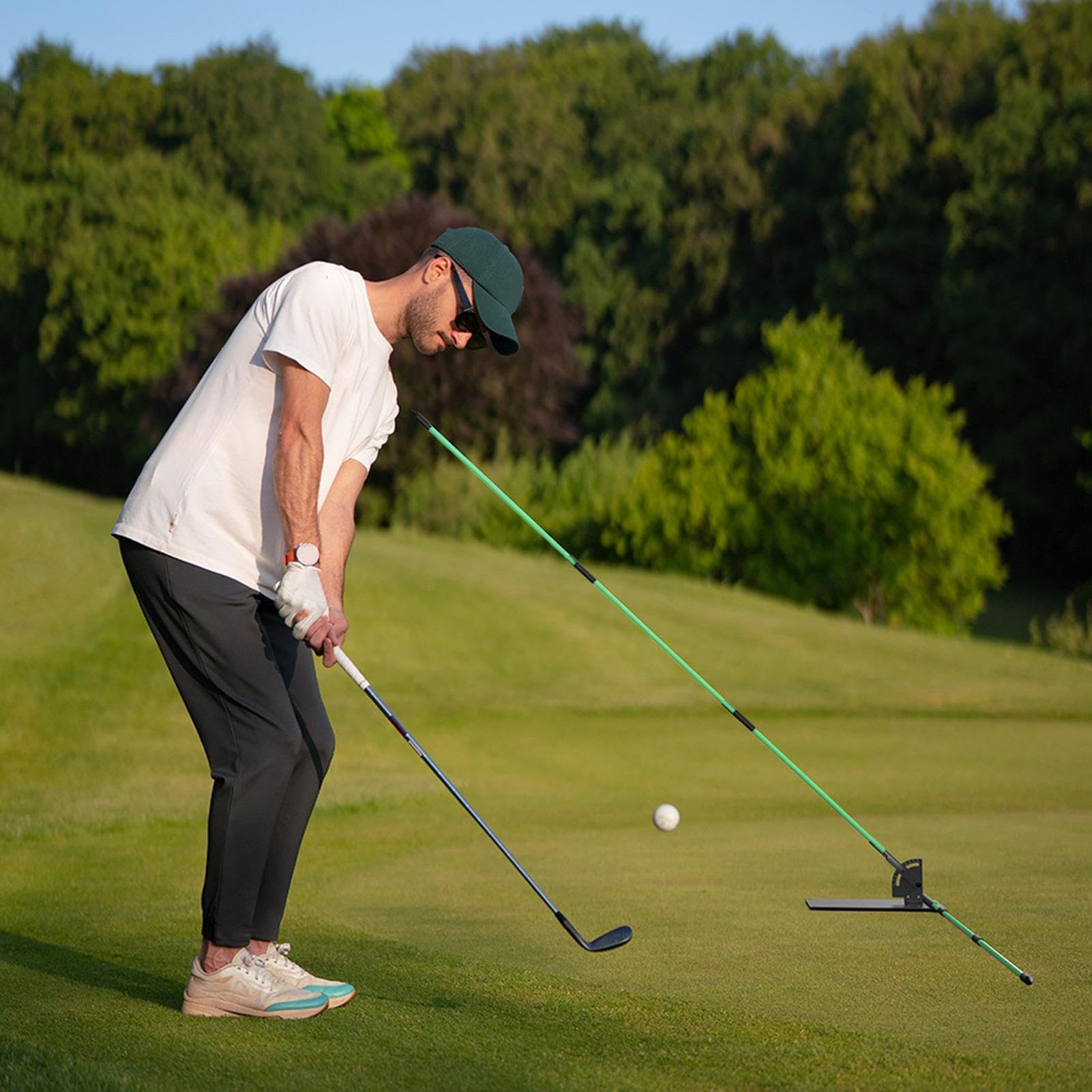 Ausrichtungsstab-Halter Verstellbares Golfzubehör | Schwungübungs-Alignment-Stick-Halter Geeignet Für Indoor- Und Outdoor-Bereich, Die Driving Range, Männer, Frauen, Anfänger