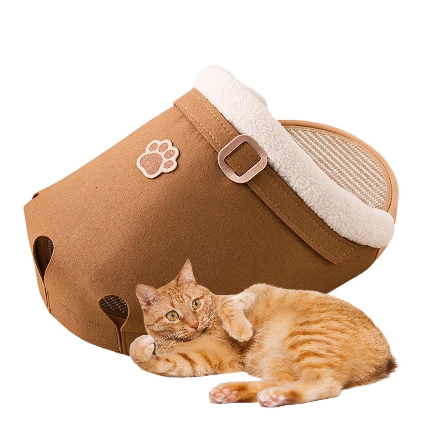 Höhlen-Katzenbetten, Katzenschuhe, halbgeschlossenes Nest mit Kratzer