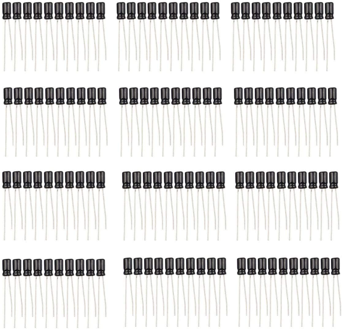 0.22uF~470uF Electrolytic Capacitor for DIY Project (120 PCS) Compatible with Arduino Raspberry Pi DIY Etc
