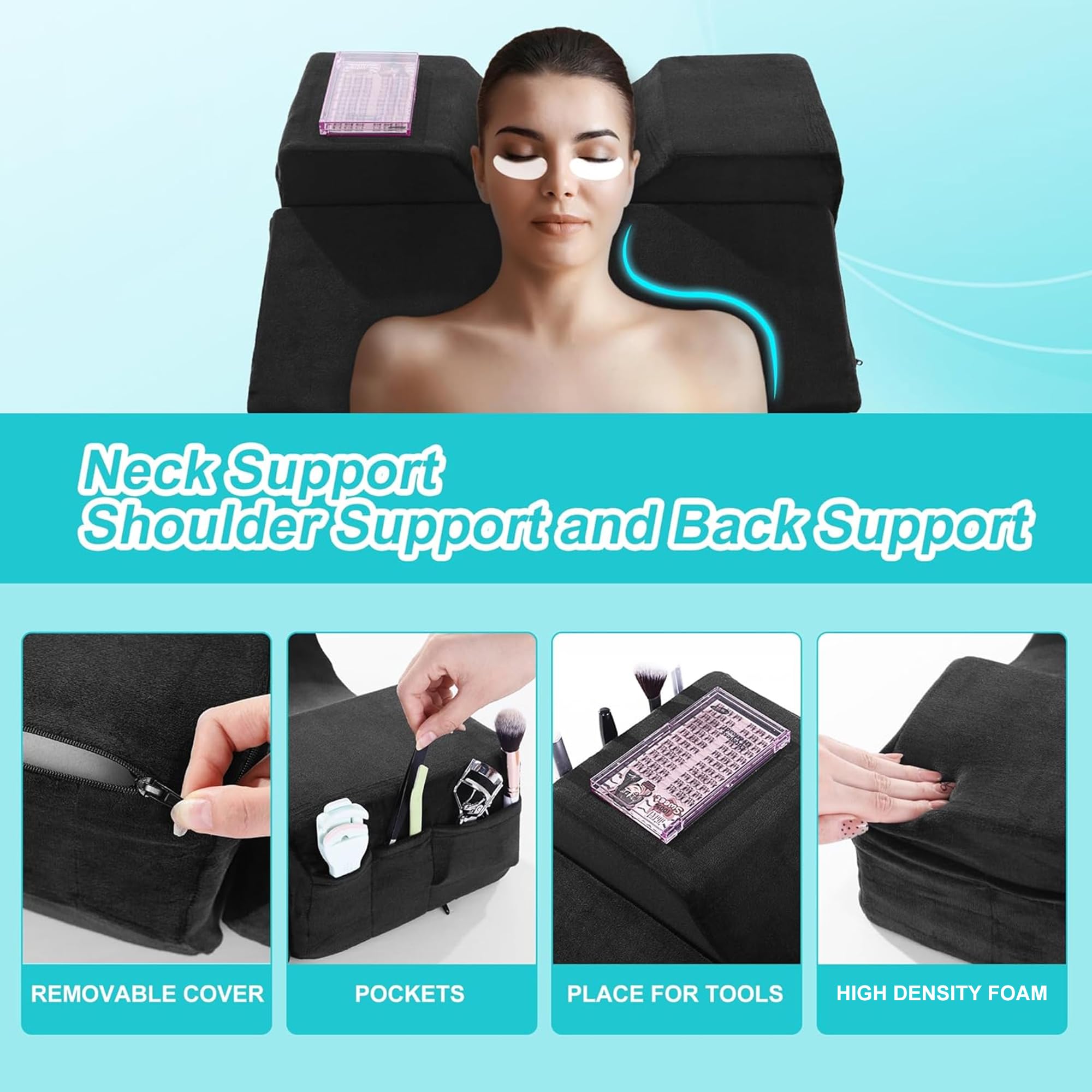 BALAPET Ergonomic Lash Pillow for Eyelash Extensions