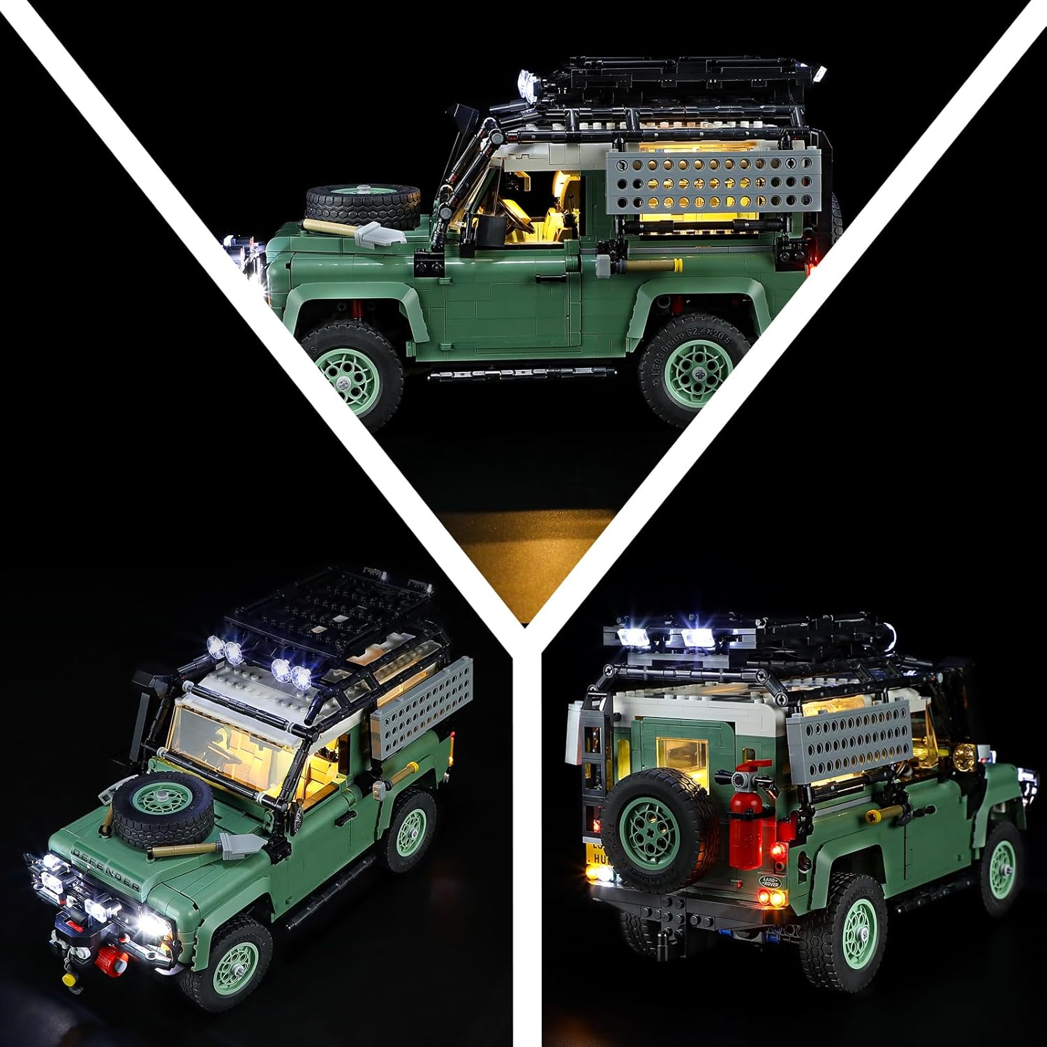 LED Light Kit for Lego 10317 Icons Land-Rover Classic Defender 90 Set, Compatible with Lego 10317 Building Blocks Model(Not Include Blocks Set)