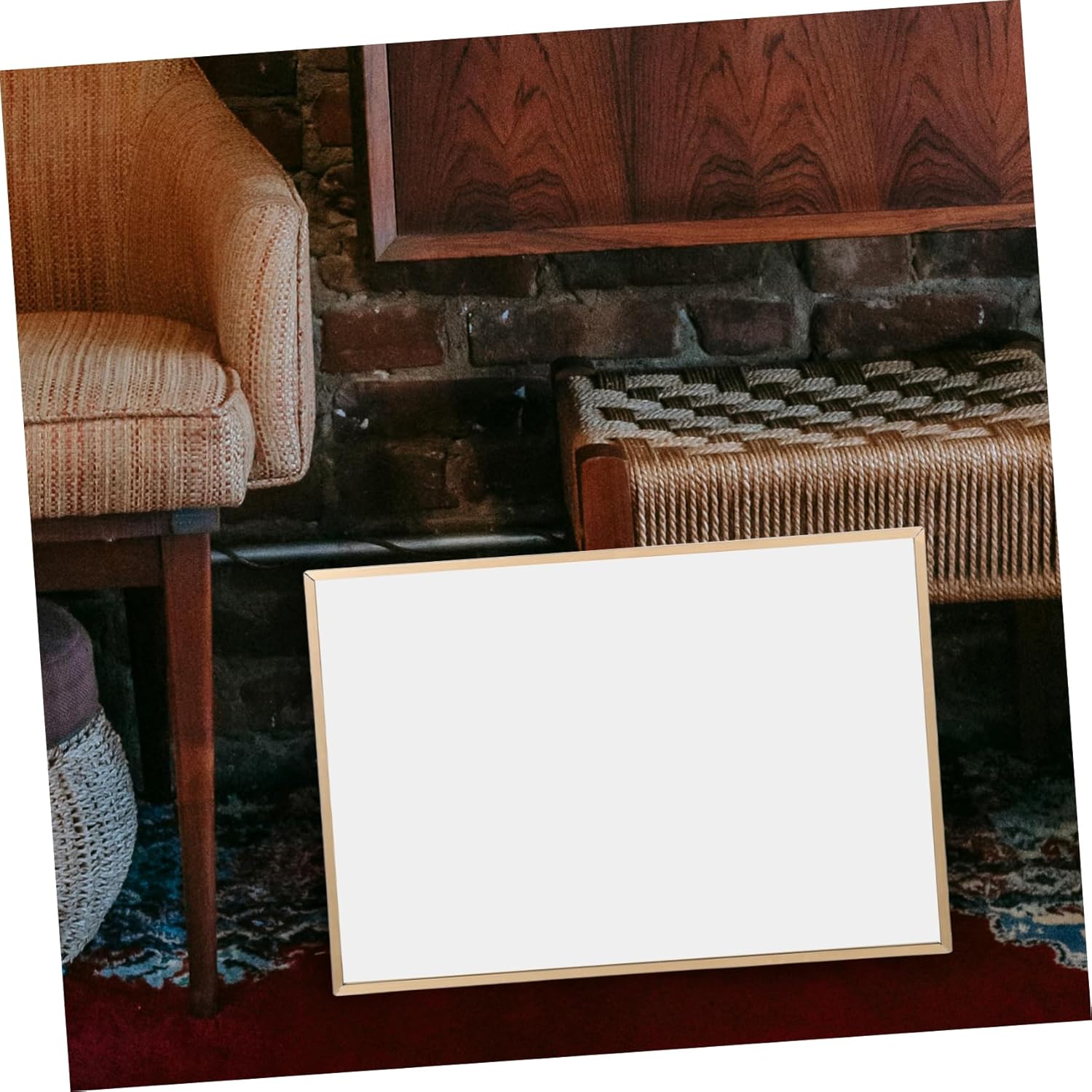 Elegant Floor Mirror for Dressing and Trying Shoes Aesthetic Wall-Mounted Mirror for Retail Shops Bedrooms and Living Rooms