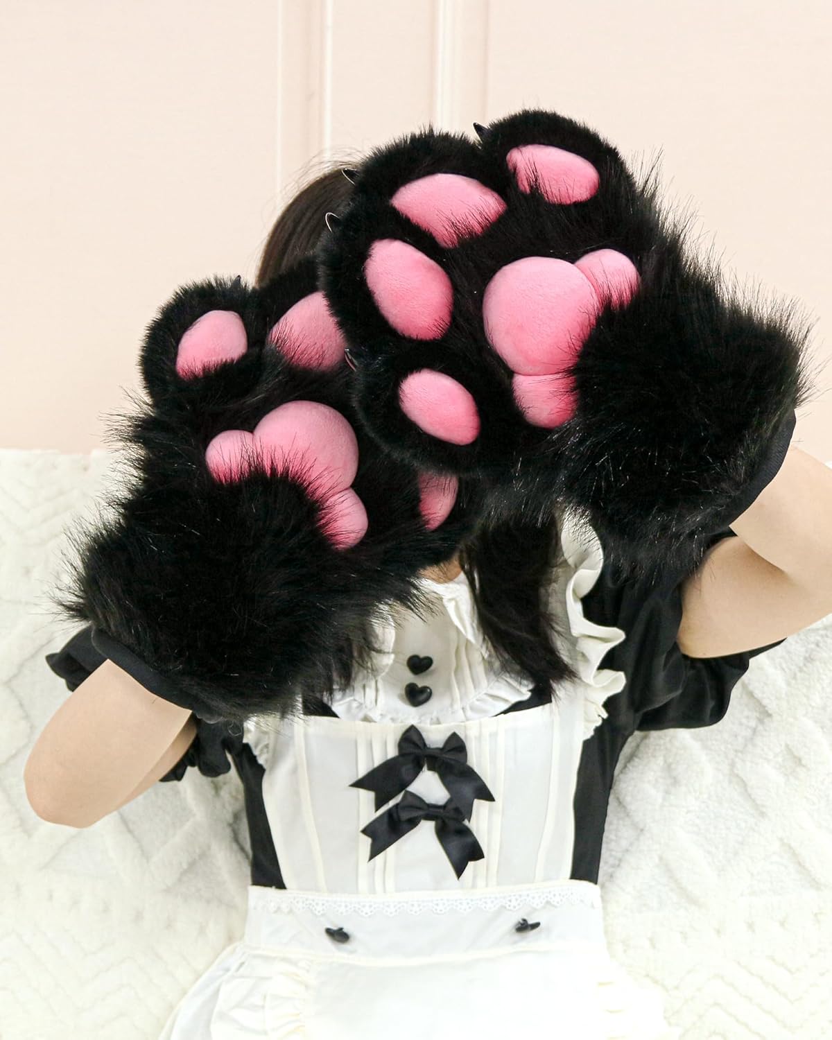 Cosplay Fursuit Paw Gloves Furry Claw Gloves Built-in Whistle Decompression Toys Costume Party Accessories for Adult - Image 6