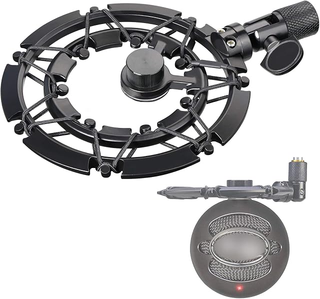 Blue Snowball Shock Mount, Shockmount Mic Holder Reduces Vibration Matching Mic Boom Arm Stand, Suitable for Blue Snowball iCE USB Mic by YOUSHARES