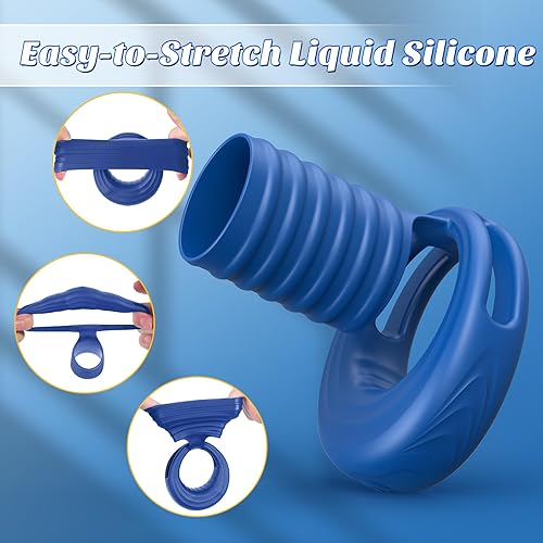 Miniatura 16 de Anillo vibrador para pene juguetes sexuales para parejas y mujeres - Vibrador de pene con vibradores de clítoris de conejo, manga de juguete