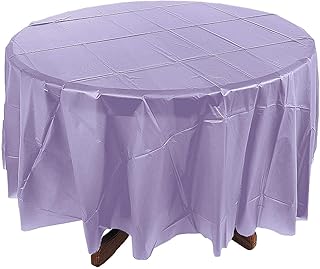 Fun Express Lilac Round Plastic Tablecover (82
