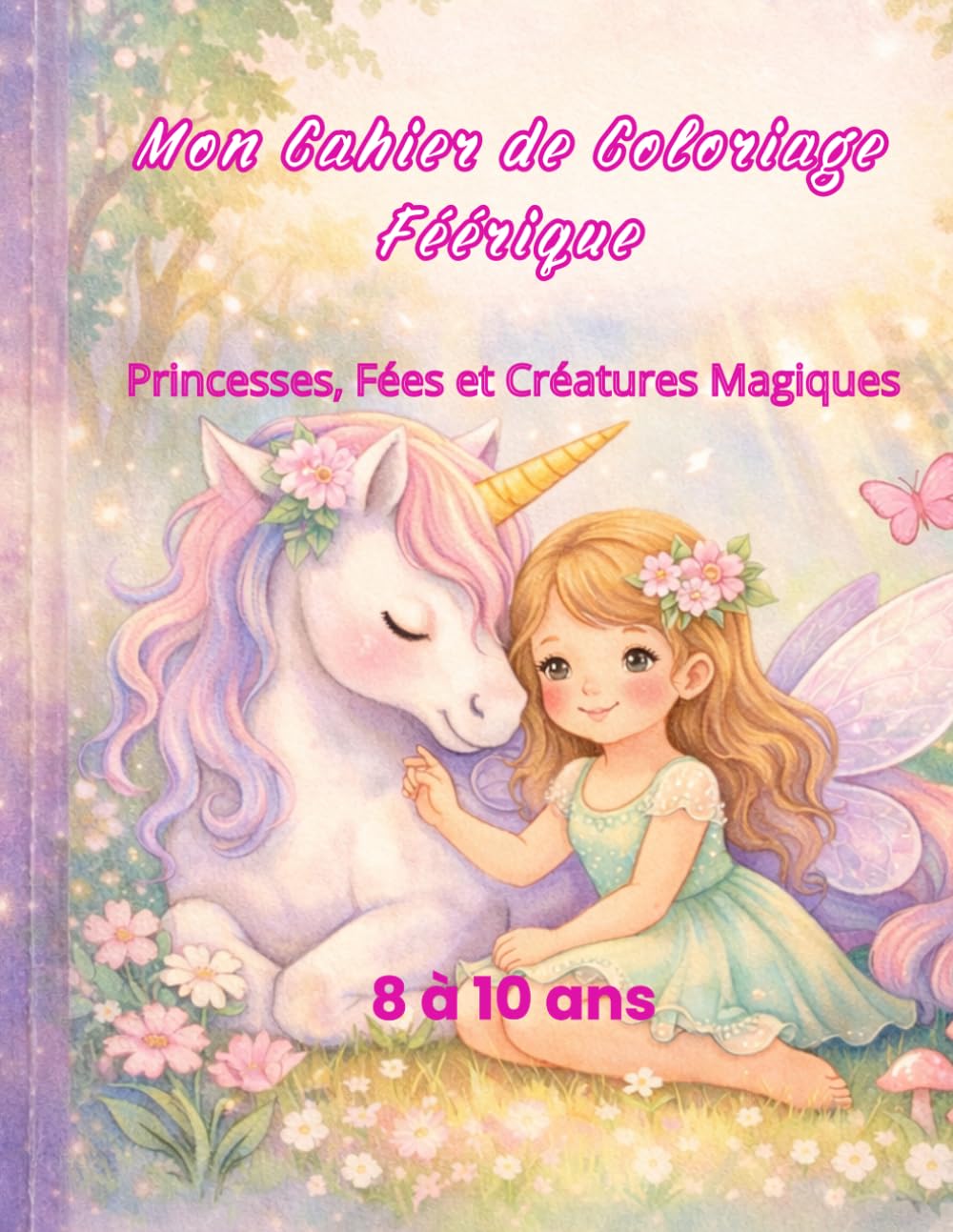 Mon Cahier de Coloriage Féérique: Princesses, Fées et Créatures Magiques – 8 à 10 ans