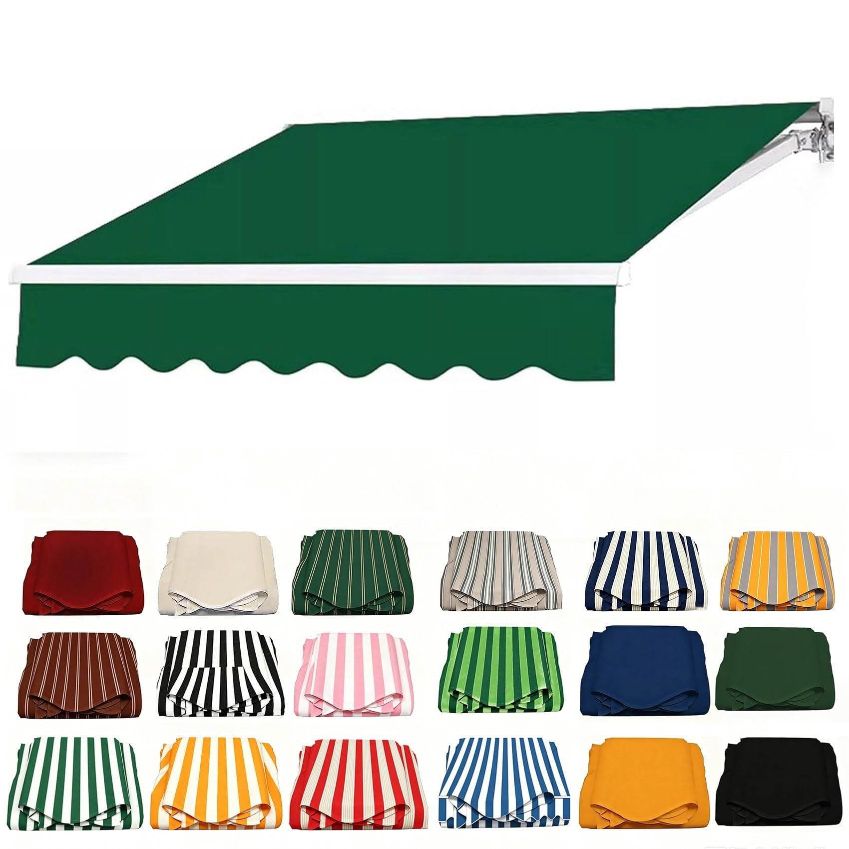 Toile d'auvent protection solaire efficace en polyester pour grande cour