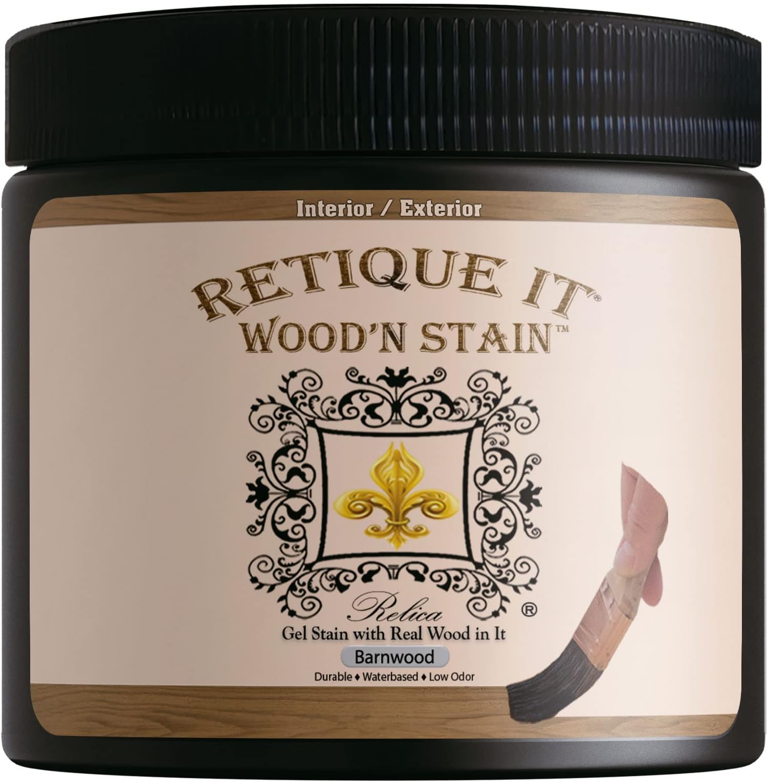 Wood'n Stain - Liquid Wood Gel Stain Interior/Exterior (16 oz (Pint), 45 Barn Wood)