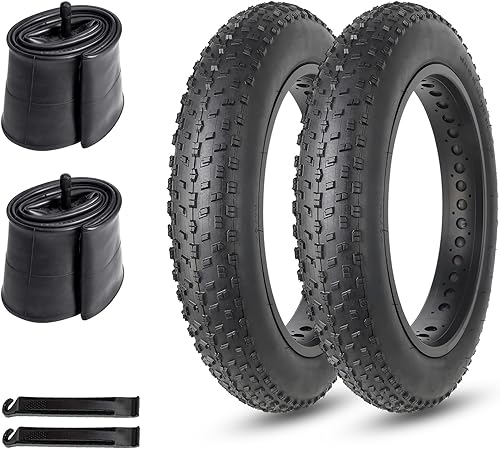 MOHEGIA Kit de repuesto de neumáticos de bicicleta Fat Bike con neumáticos eléctricos plegables de 2026 x 4.0 pulgadas para bicicletas de montaña de
