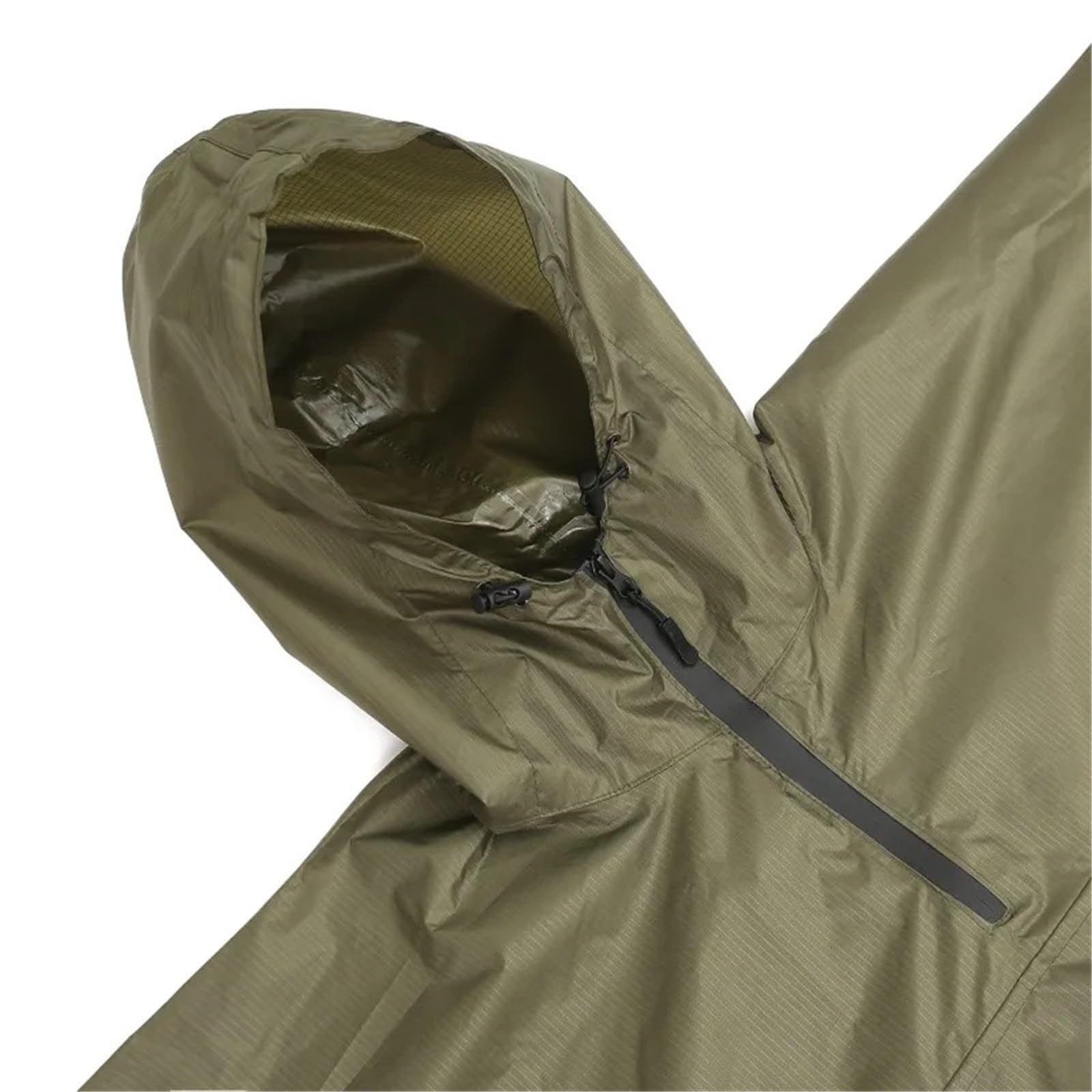 Poncho Antipioggia for Esterni, Escursionismo, Alpinismo, Campeggio, Equitazione, Tasca con Mezza Cerniera, Mantello con Cappuccio
