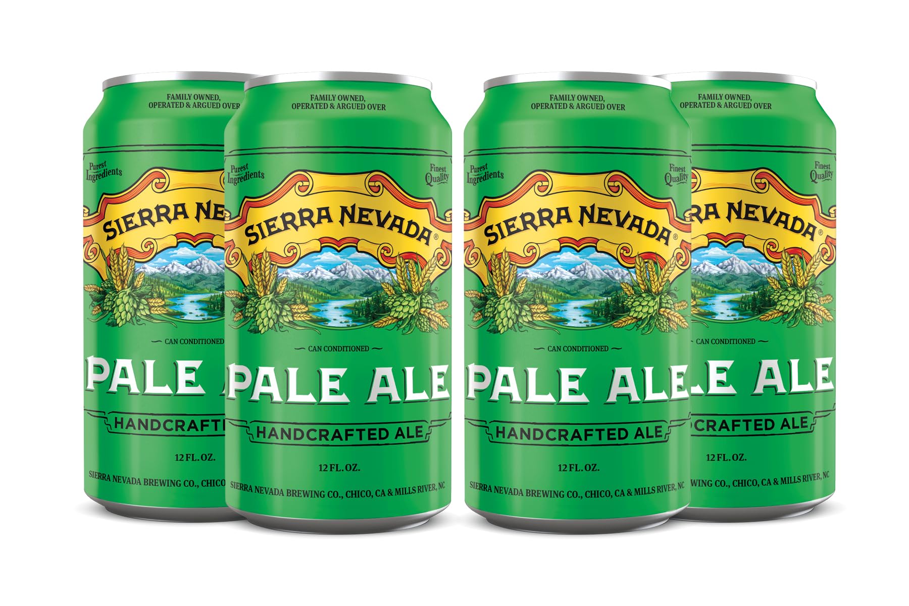 Sierra Nevada Brewing - 4 x Pale Ale 0,355l Dose - handwerklich gebrautes Bier aus Kalifornien USA, erfrischend ausgewogener Geschmack - inkl. 1 € Einwegpfand