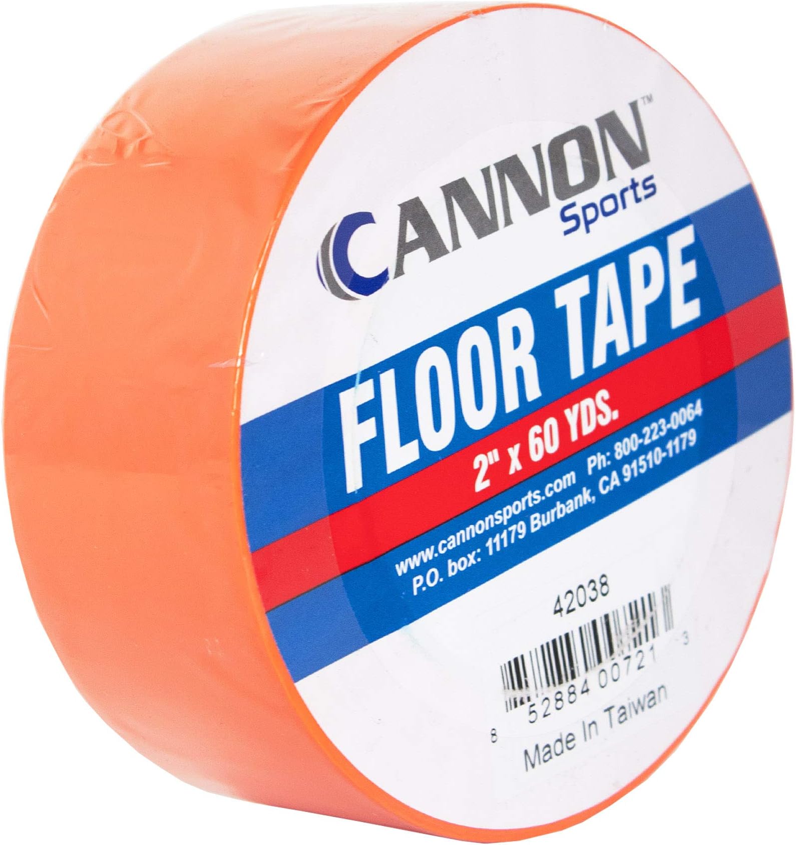 Heavy Duty Vinyl Floor Marking Tape - 2 Inches x 180 Feet - Tough Floor Tape for Marking, Safety, Pickleball Court Lines - Strong Adhesion on Concrete, Wood & Vinyl Surfaces (Orange)
