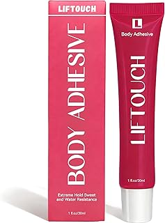 Body Adhesive Glue for Clothes 30ml, Sweat Proof, Water Wash Off Skin Ad...