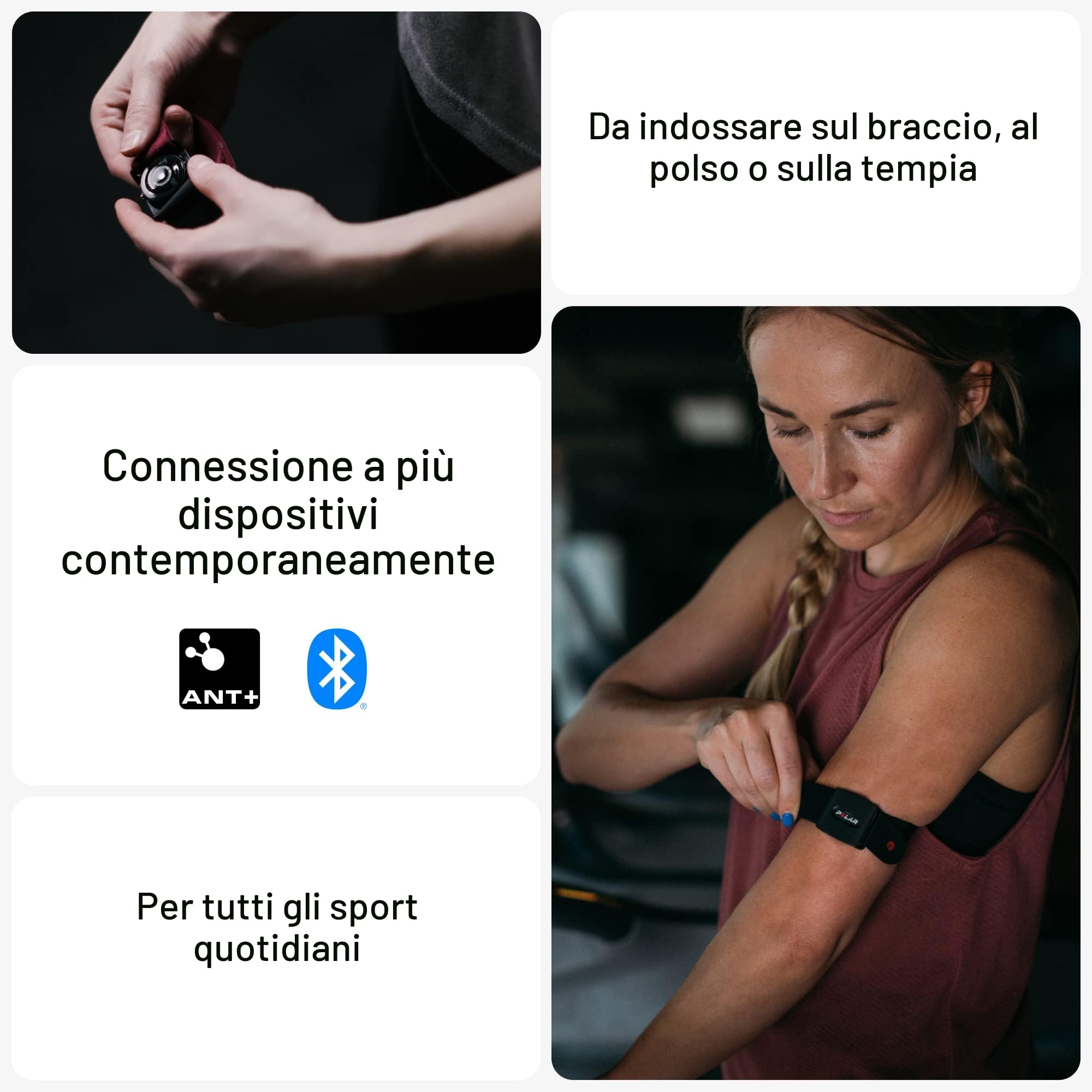 Polar heart rate monitor Verity Sense M-XXL, 920110147, Nero