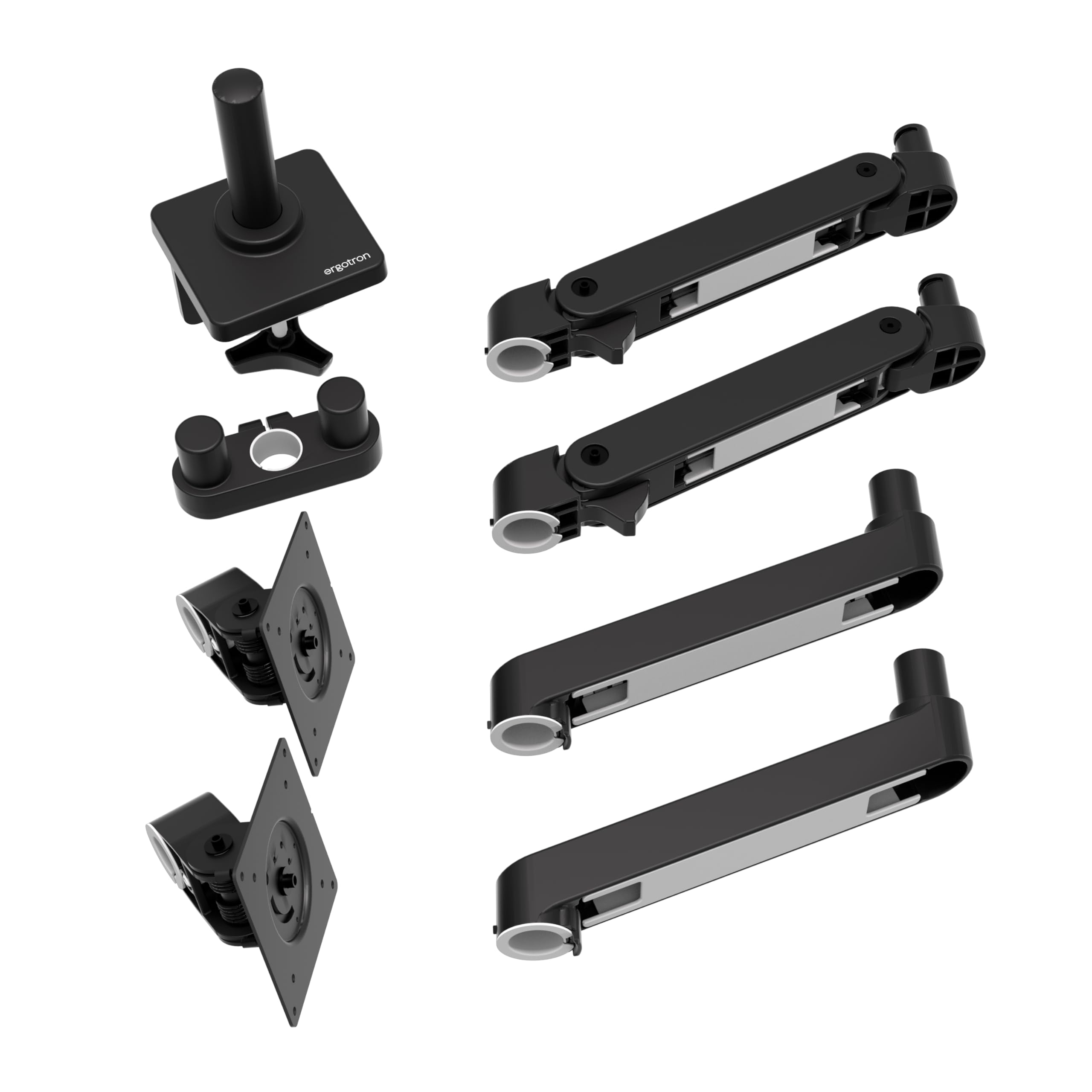 ERGOTRON LX PRO Dual Monitor Arm – uchwyt stołowy z funkcją Constant Force ™ na 2 monitory obok siebie do ok. 27 cali lub 1,8 – 9 kg, regulacja wysokości 33 cm, standard VESA, kolor czarny
