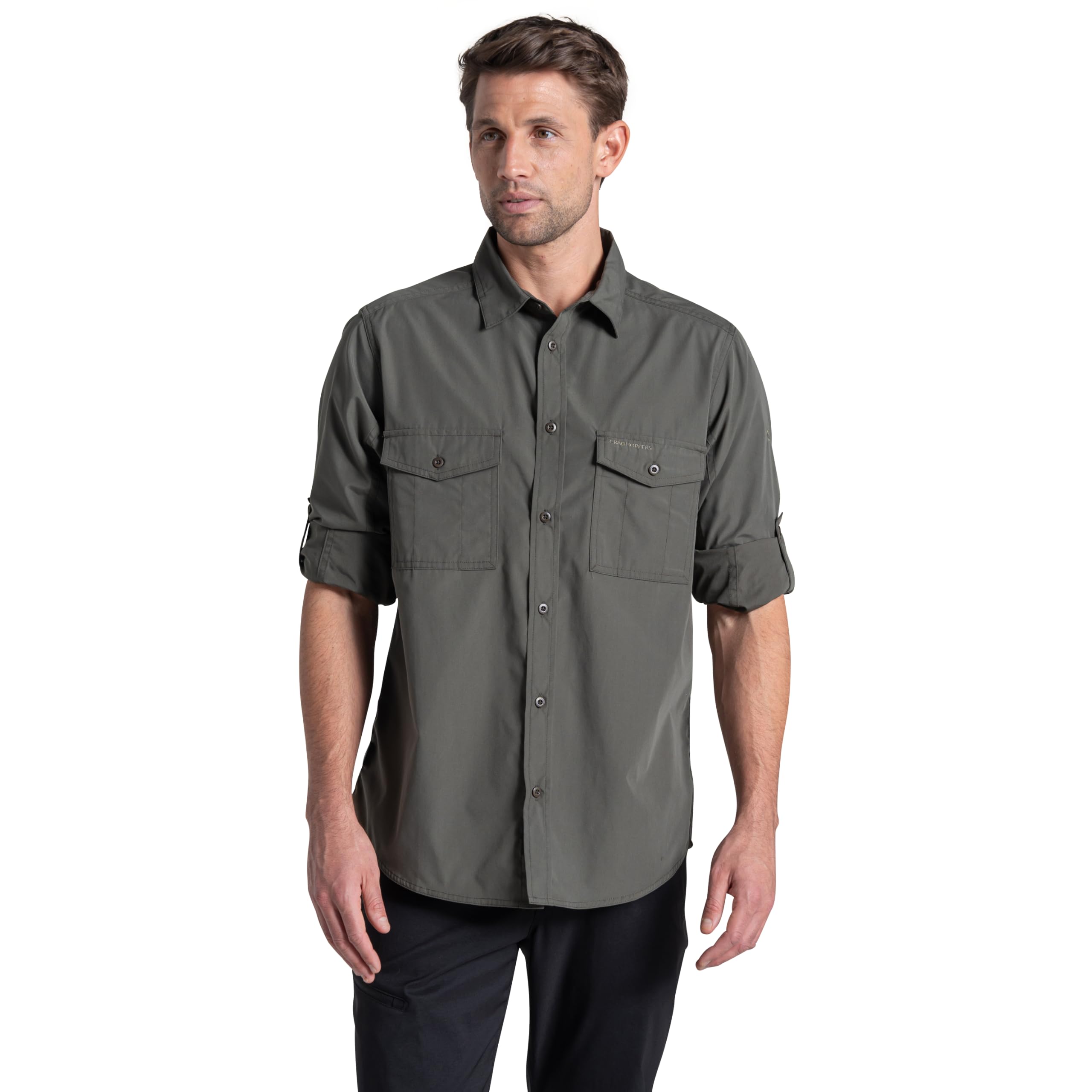 Craghoppers Kiwi Ii Long Sleeved Shirt Size: L Men's Green