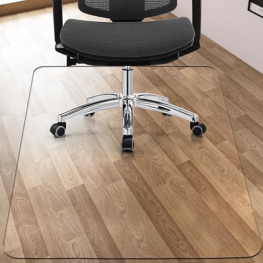 Transparent Non-Slip Chair Mat,Large Floor Protector,Can be Used on Hardwood Floors,Non-Slip Not Stuck Wheels,Easy to Clean,1/7" Thick,48"x36"