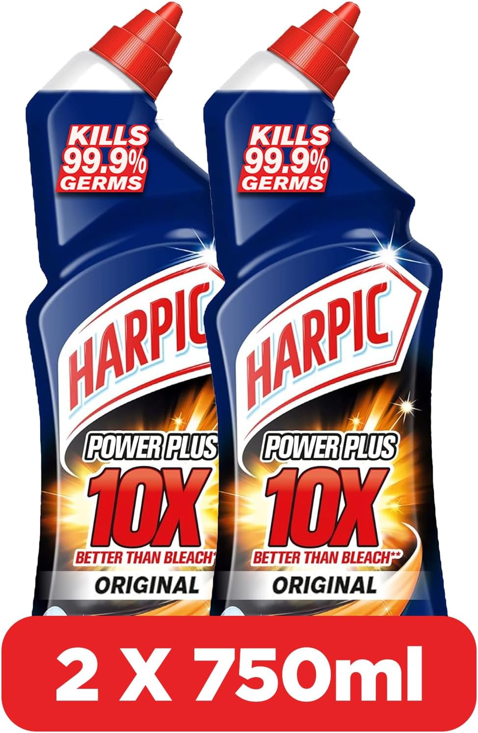 Original Power Plus Toilet Cleaner, 750ml x2