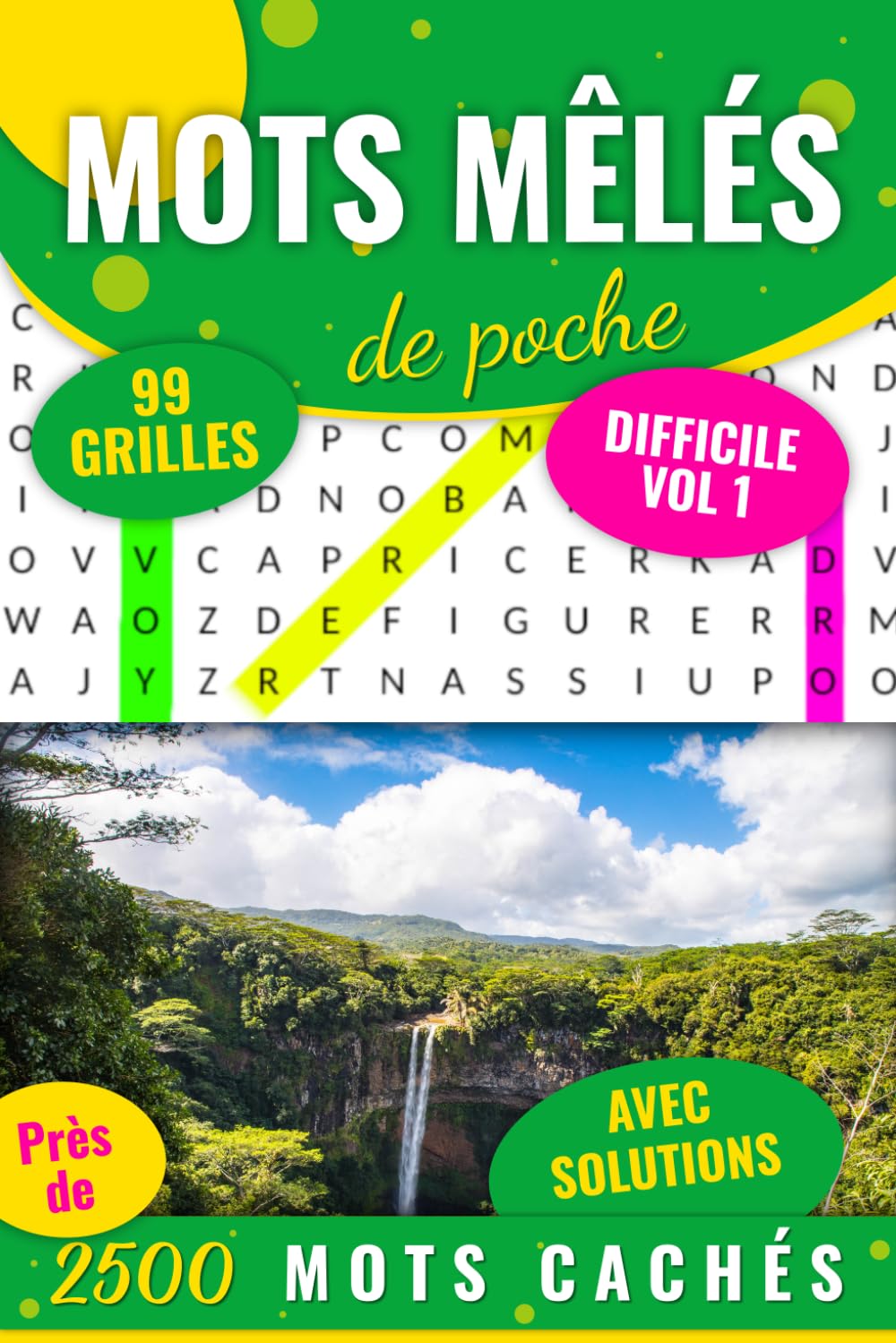 Mots Mêlés: 2500 Mots Mêlés - Format de Poche - 99 grilles avec solutions - 15 x 23 cm