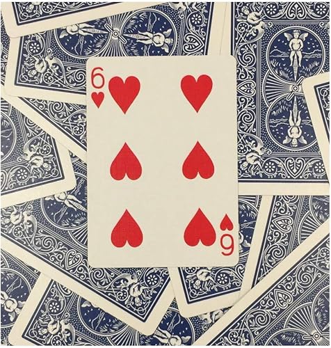 Rock Ridge One Way Forcing Deck para trucos de magia, rojo 6 de picas