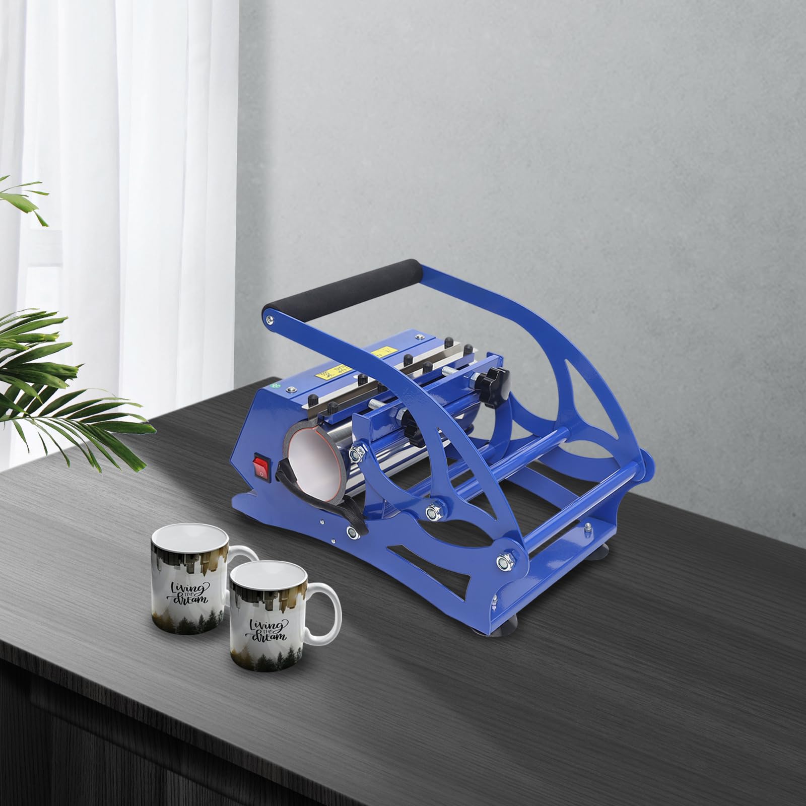 Pressa a sublimazione 6 in 1, multiforme, 200 ℃ e tazza a sublimazione con display digitale, stampa a trasferimento a caldo per regali personalizzati, tazze in ceramica