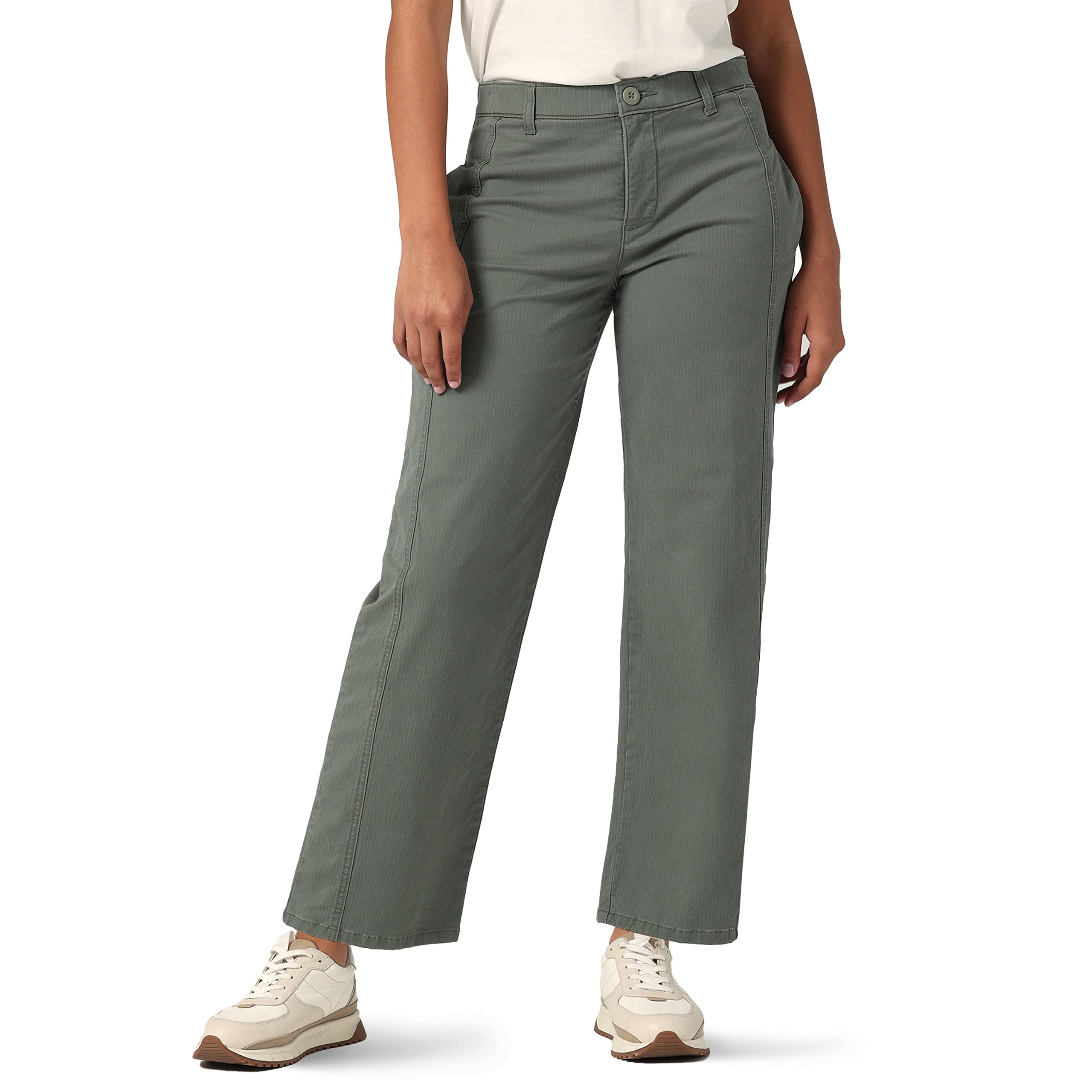 Lee Womens Ultra Lux Mid Rise Relaxed Straight Leg Pant