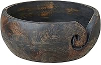 Vista 2 de Regalos para el día de San Valentín para mujeres, cuenco de hilo de madera, cuenco para tejer, soporte grande para hilo de ganchillo hecho a mano