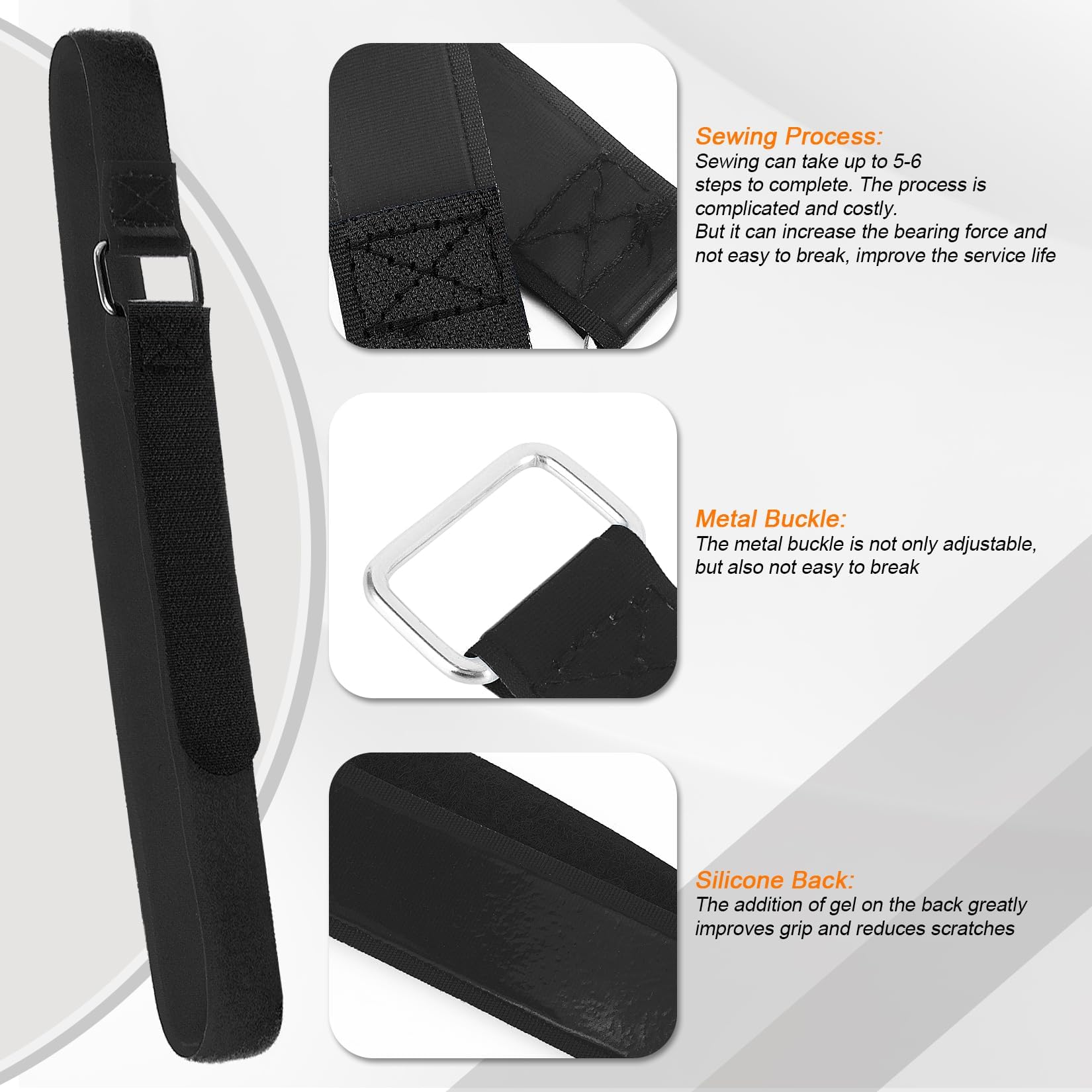 Bicycle Straps for Bike Rack with Buckle - CARGEN Multi-Purpose Tighten Straps, Bicycle Tie Downs Bike Wheel Stabilizer Strap for Transportation and Storage, 2PCS, Black, 1