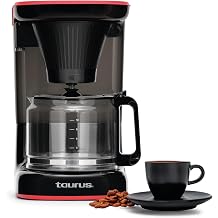 Taurus Drip Coffee Maker VELVET COFFEE, 12-Cup Glass Carafe, 700W