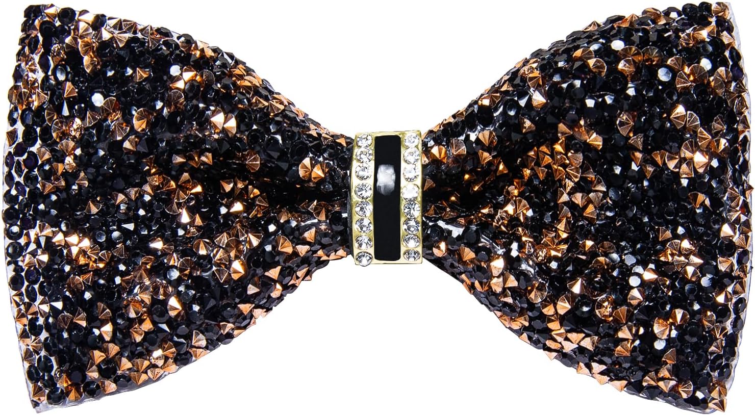 Sparkle Rhinestone Bow Ties for Men Pre-Tied Diamond Sequin Bowtie with Adjustable Length Wedding Party