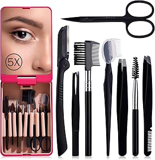 JPNK Kit de recortadora de cejas, tijeras 8 e...