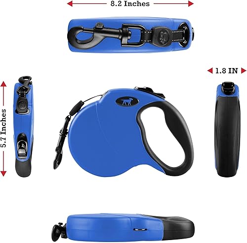 Miniatura 4 de Tuff Pupper Correa retráctil para perros y botella de agua portátil Pupflask de 40 oz - Azul