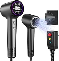 HOTLIFE Ionic Plasma Hair Dryer: 110,000 RPM High-Speed Motor, 400M Ions, HD Display, Low Noise <59dB, Magnetic Nozzles for Fast Frizz-Free Drying