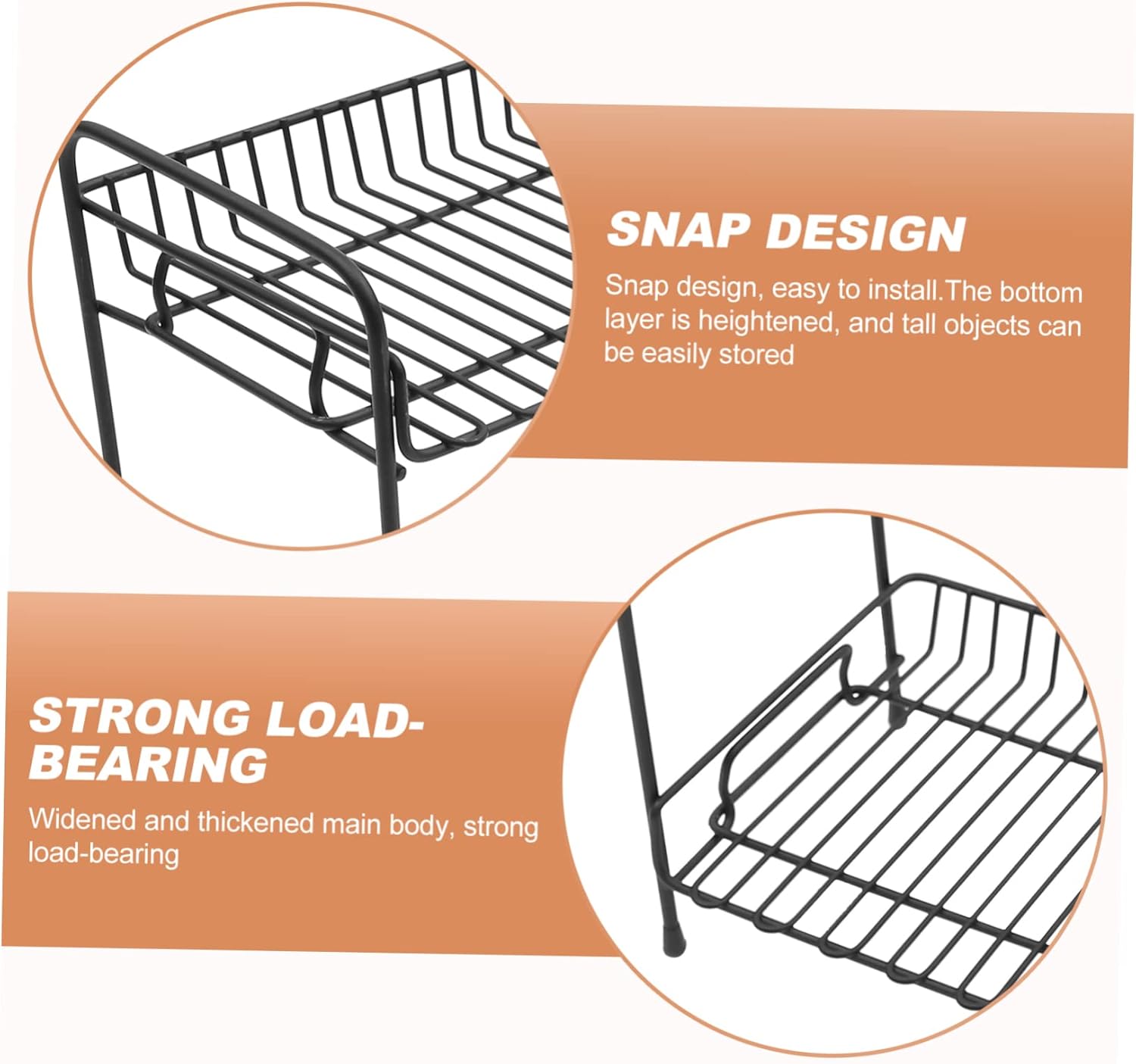 CHILDWEET 1pc Kitchen Spice Rack Multifunctional Storage Organizer for Sauces and Condiments Easy Installation Elevated Design for Bottles Lightweight and Elegant Kitchen Shelf