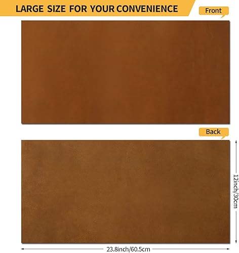 Vista 58 de RingSun Hojas de cuero genuino para manualidades de cuero (0.079 pulgadas), cuero de grano completo para costura de herramientas