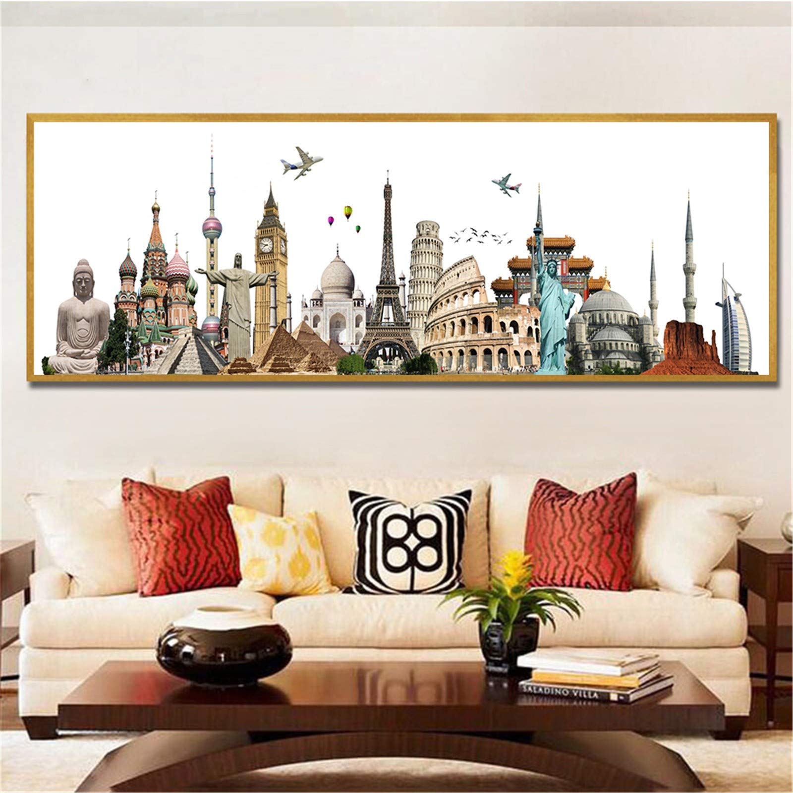 Broderie diamant New York Paris Londres 5D | Kit peinture diamant grand format anti-stress