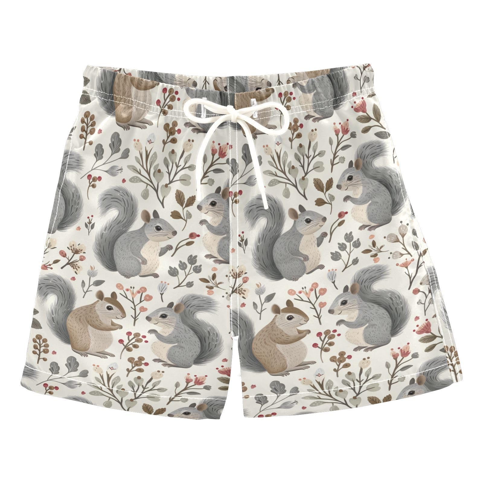 senya Grey Squirrel Boys Swim Trunks Toddler Shorts Swimwear Boardshorts