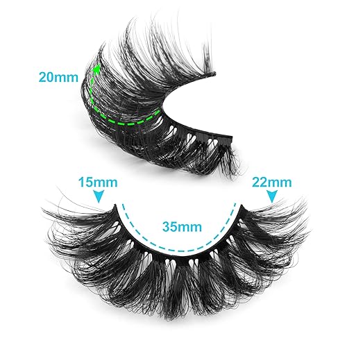 Miniatura 3 de wiwoseo Pestañas rusas con tiras de pestañas rizadas D extensiones de pestañas esponjosas y esponjosas volumen ruso pestañas de visón sintético ojos