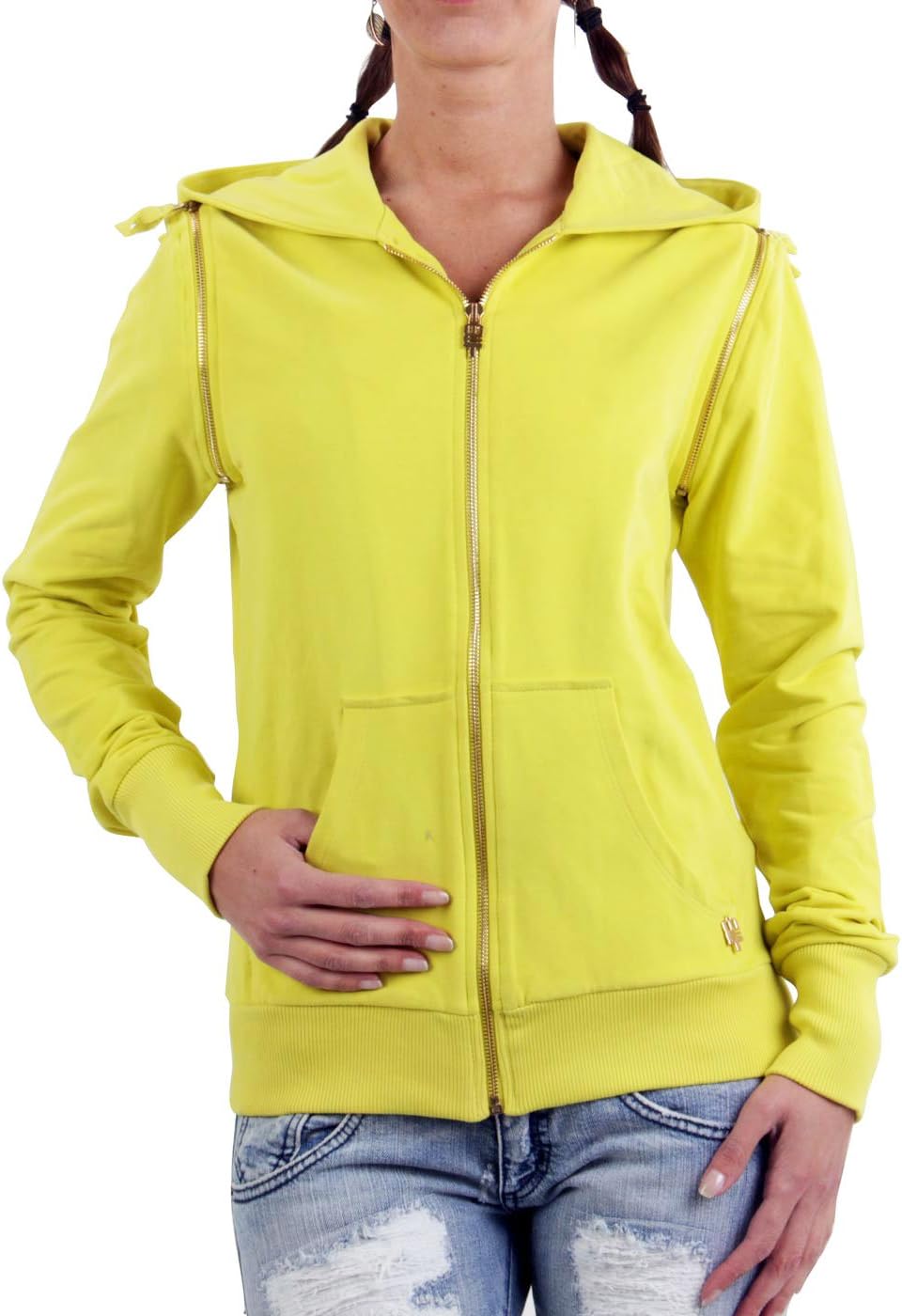 Met-Rx MET Ladies 'Hooded Sweat Jacket Vest Yesh Melon Yellow 10DML0165