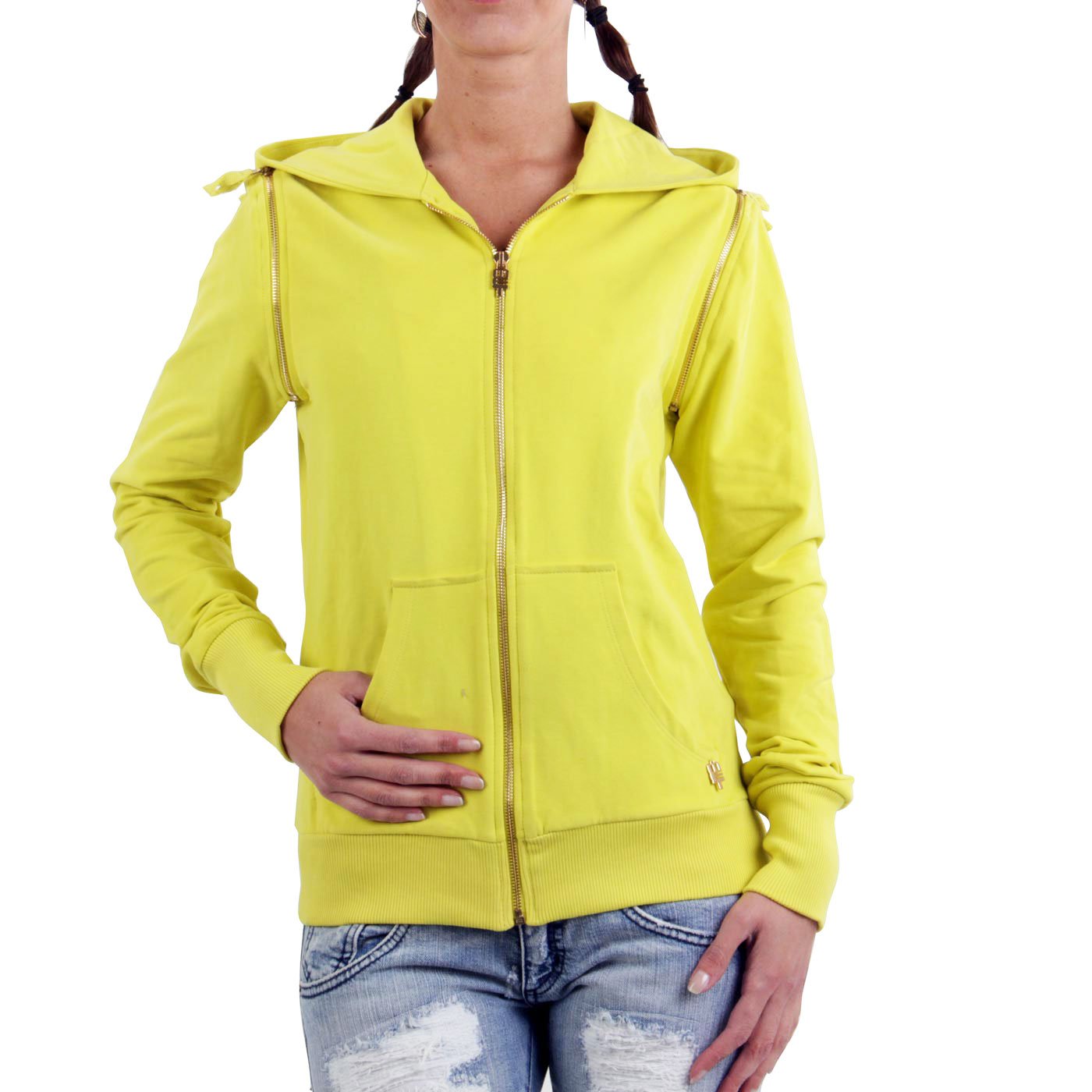 Met-Rx MET Ladies 'Hooded Sweat Jacket Vest Yesh Melon Yellow 10DML0165