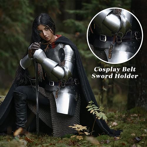 Miniatura 6 de 2 piezas Katana espada soporte de cuero funda cinturón de vaina  Funda ajustable de dos hebillas