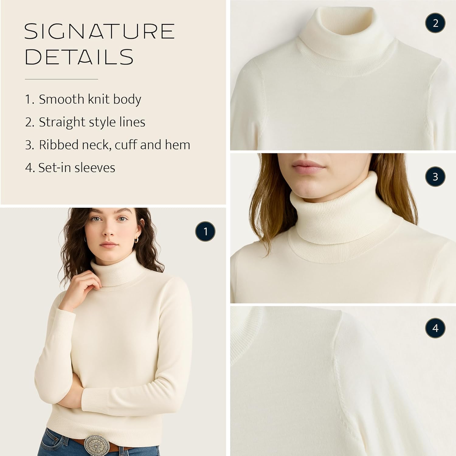 Pendleton Women's Merino Classic Turtleneck Sweater - 100% Merino Wool, Soft Knit - Image 4