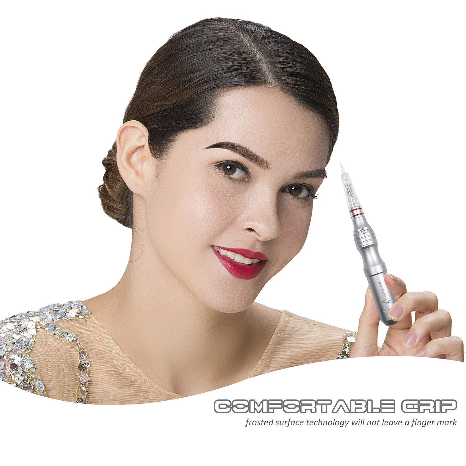 Permanent Makeup Machine-BIOMASER Touch Screen Permanent Makeup Device Kit Intelligent Digital CNC Aluminum LED Tattoo Machine