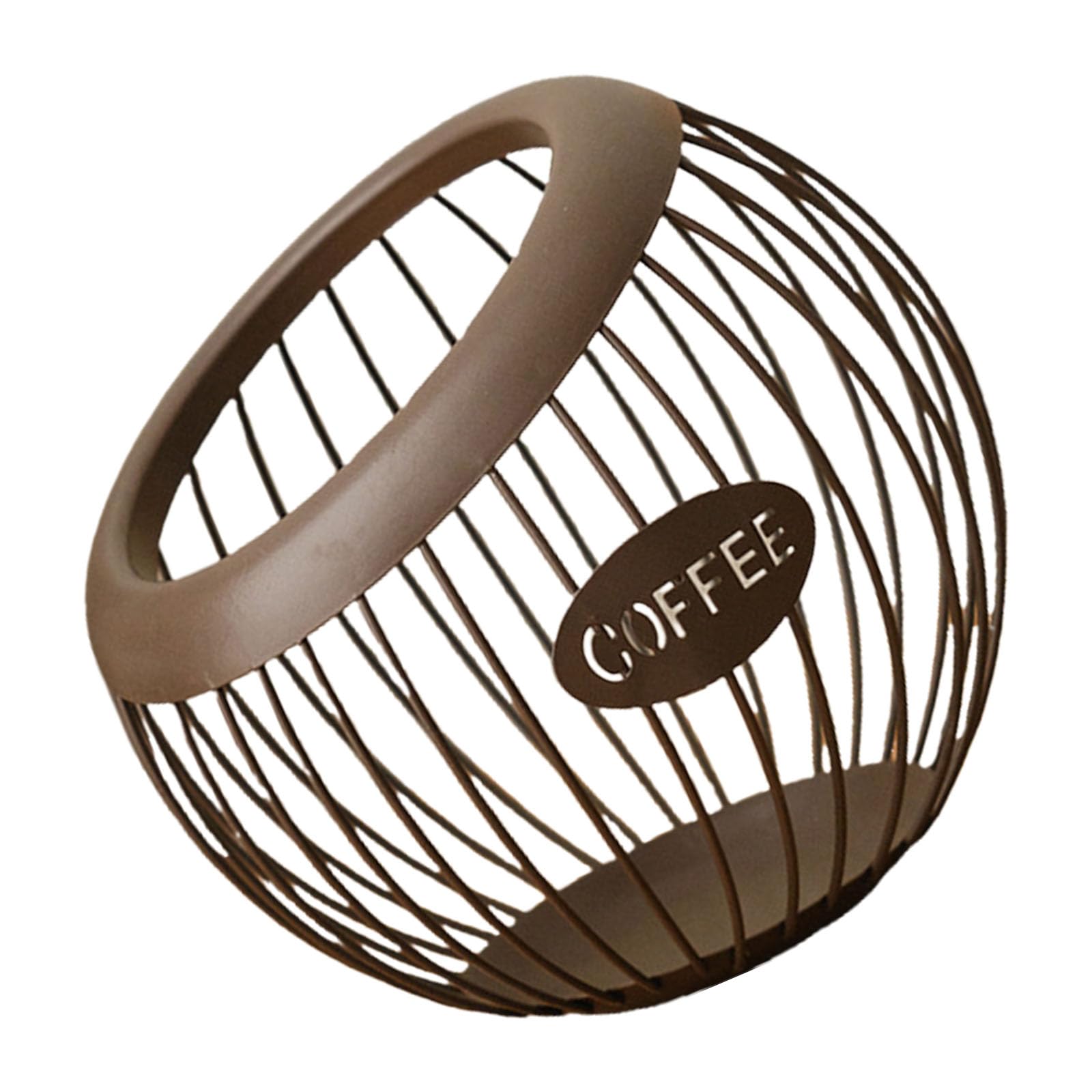 Buxuaaaa Multipurpose Sturdy Elegant Coffee Storage Basket Opening to Keep Your Coffee Gear Organized and Easy Accessible Lover Gifts