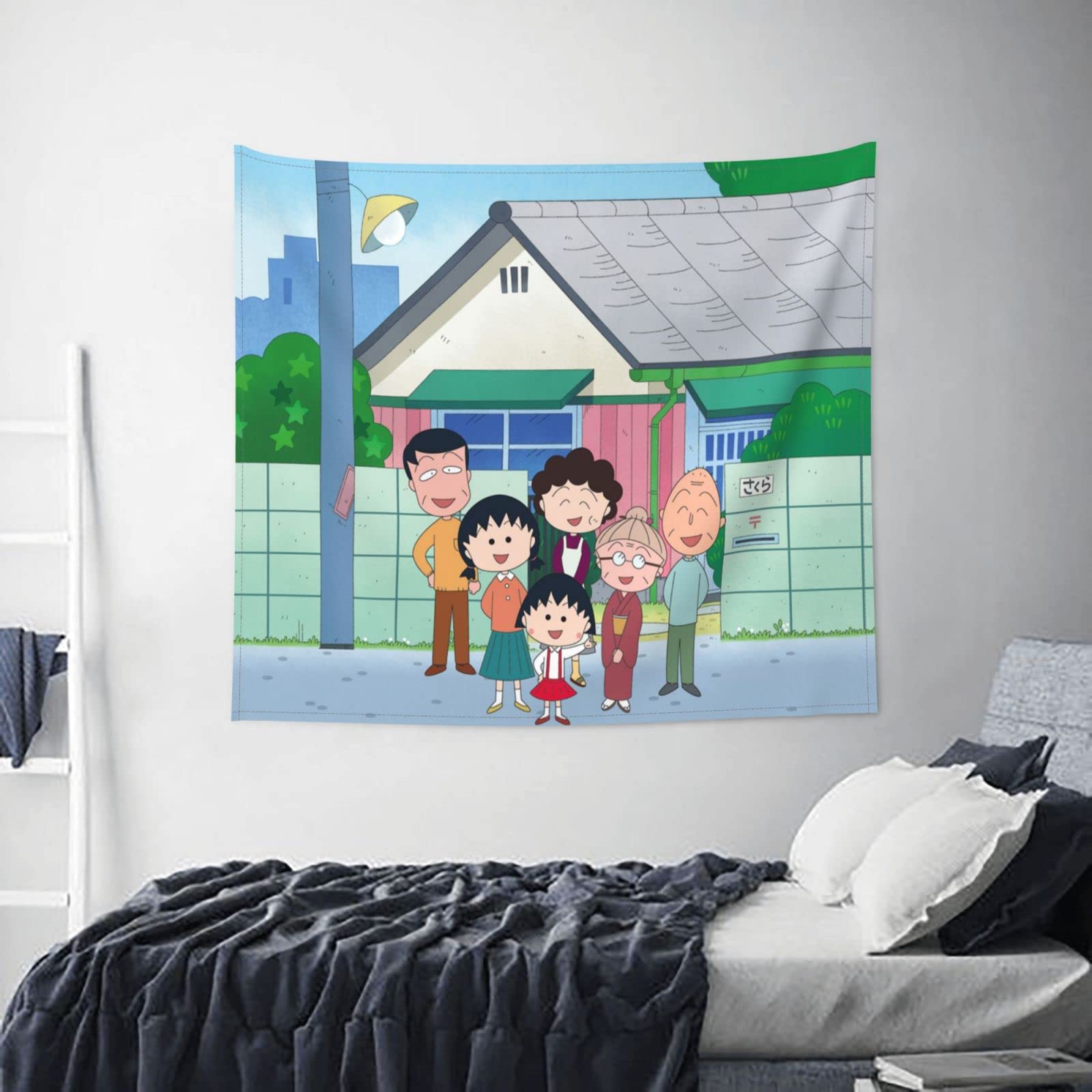 Amazon.co.jp: ちびまる子ちゃん 個性的な背景壁装飾掛布、玄関