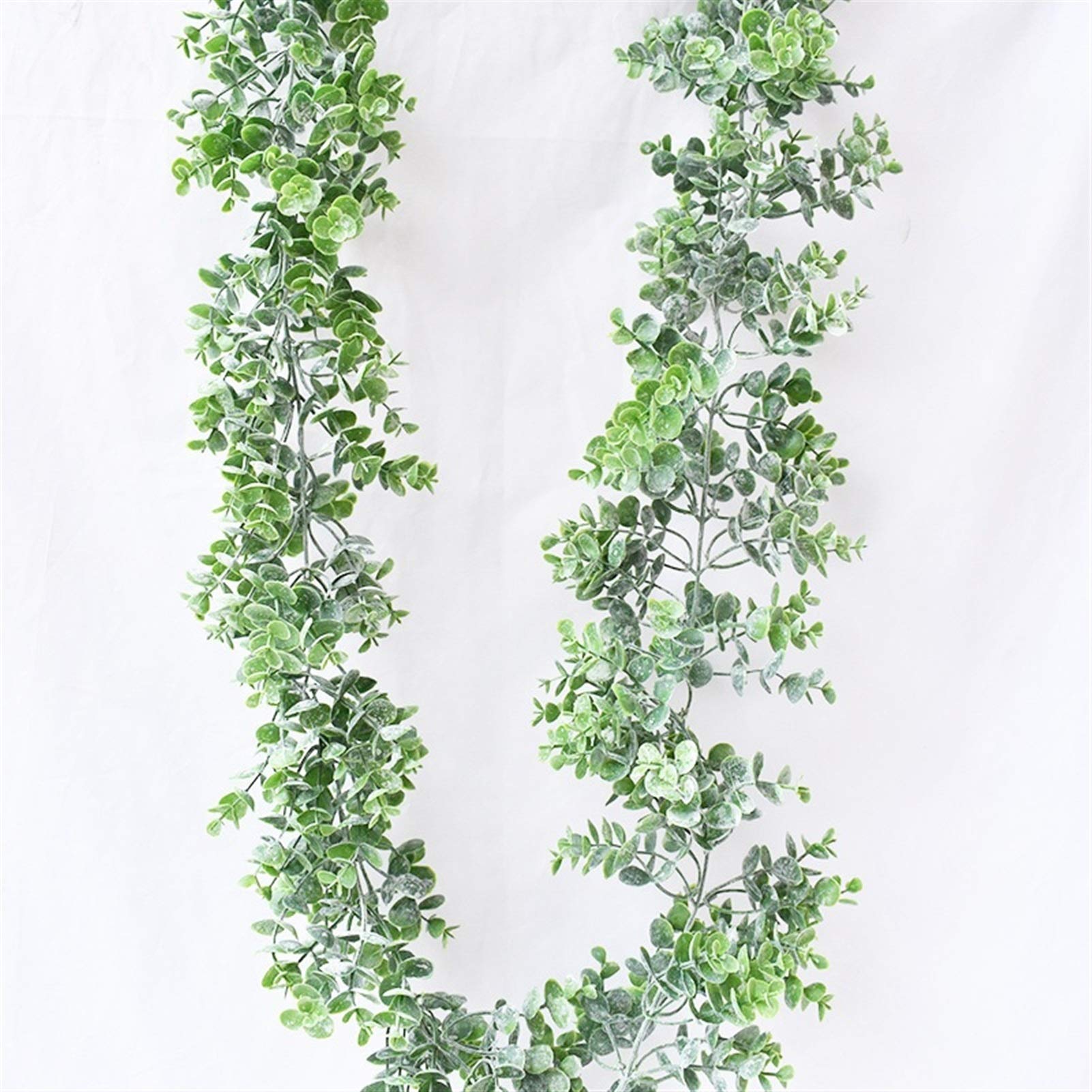 Vigne Artificielle en rotin PVC Faux Eucalyptus Leafs Ivy Plantes suspendues pour la décoration de Mariage de Jardin (Size : 180cm)