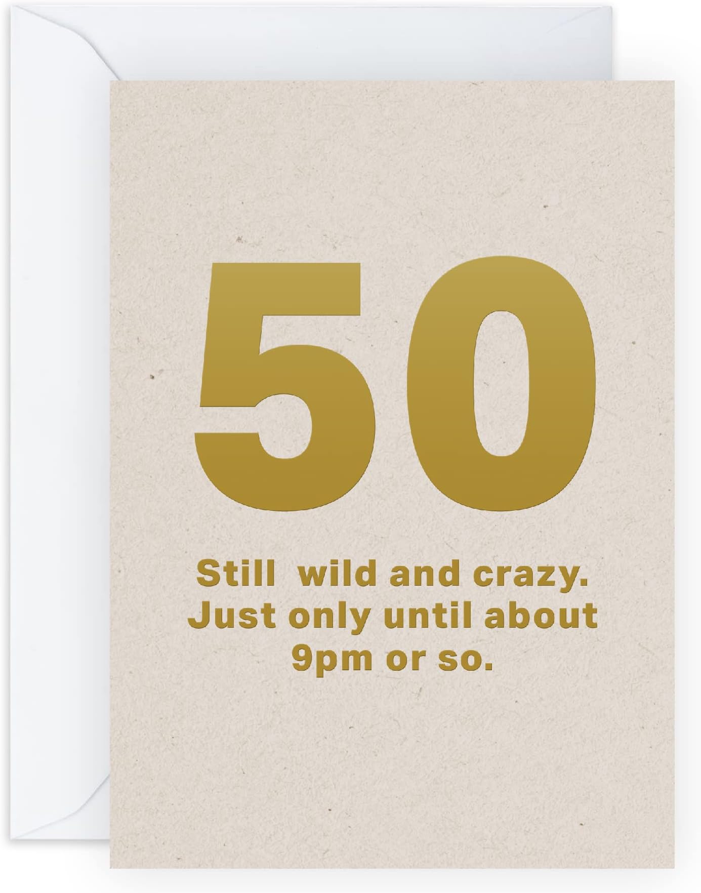 CENTRAL 23 50th Birthday Cards For Men Women - Funny Birthday Cards For Her Him - Age 50 Fifty Fiftieth - Comes With Fun Stickers - Made In The UK